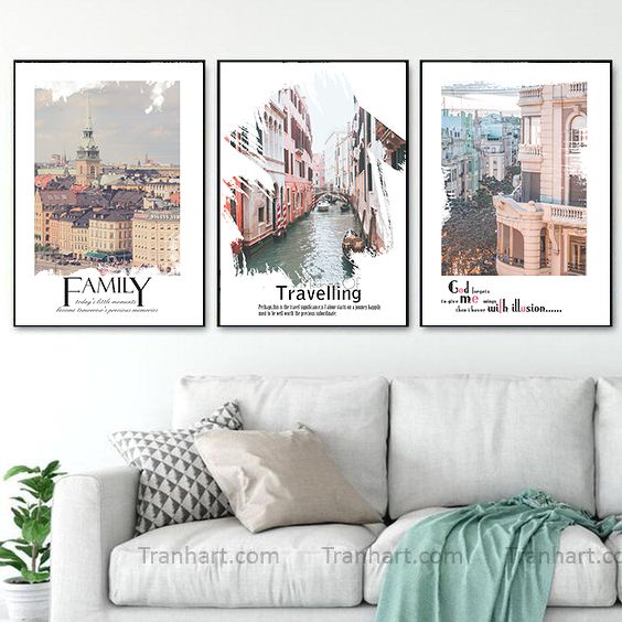 Bộ tranh canvas city.. - 40x60cm