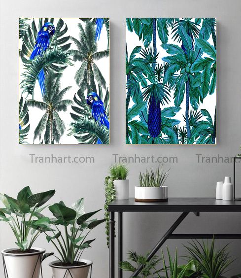 Bộ tranh canvas hoa lá T1 - 30x40cm