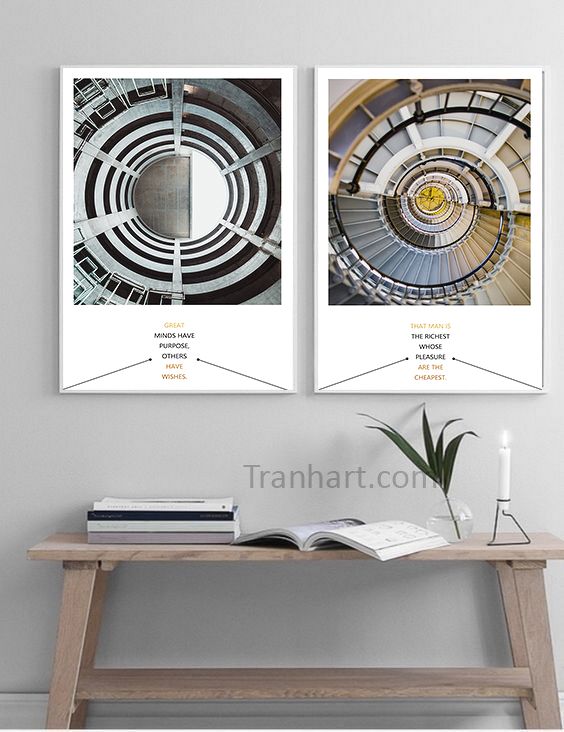 Bộ tranh canvas vòng xoáy - 60x80cm