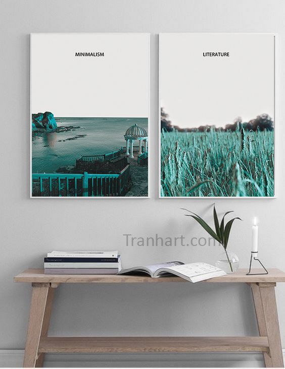 Bộ tranh canvas xanh biếc - 50x70cm