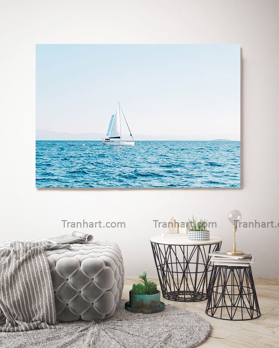 Tranh canvas biển xanh - 50x70cm