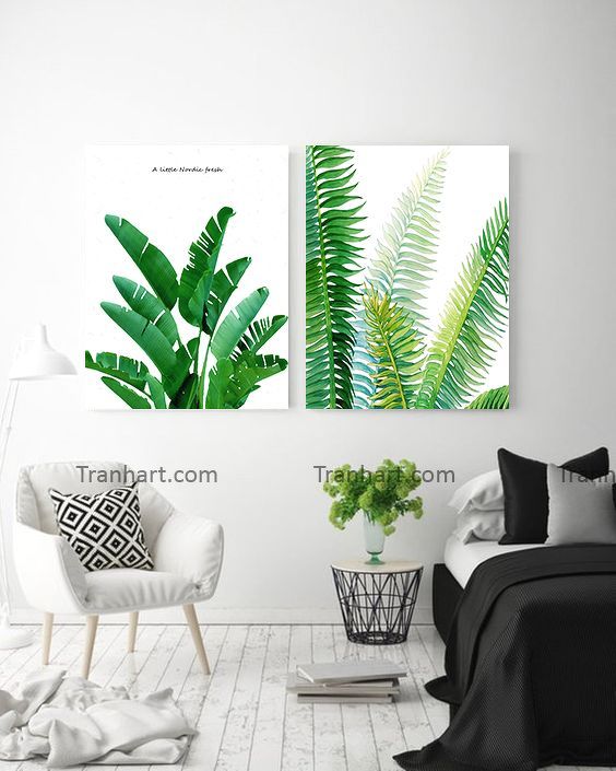 Bộ tranh canvas hoa lá R6 - 30x40cm