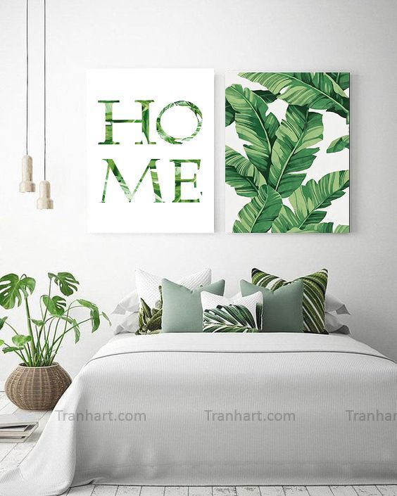 Bộ tranh canvas nhà xanh - 30x40cm