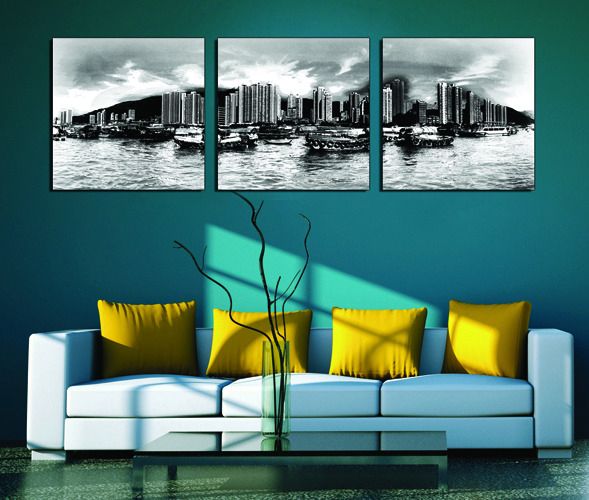 Bộ tranh canvas một góc của thành phố - 40x40cm