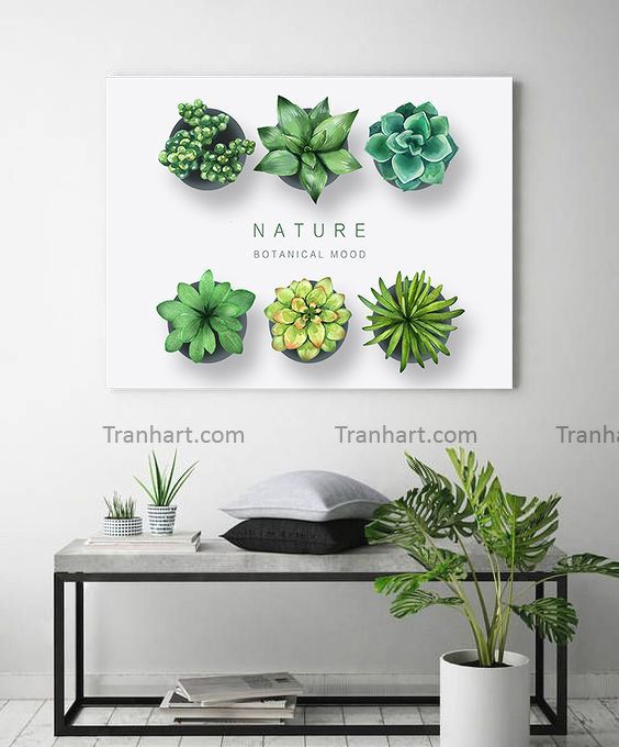 Tranh canvas tâm trạng thực vật - 60x80cm