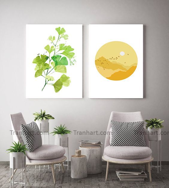 Bộ tranh canvas màu sắc thứ hai - 50x70cm