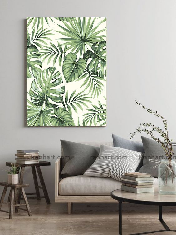 Tranh canvas lá nhiệt đới - 30x40cm