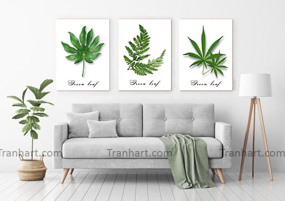 Bộ tranh canvas những chiếc lá F1 - 30x40cm