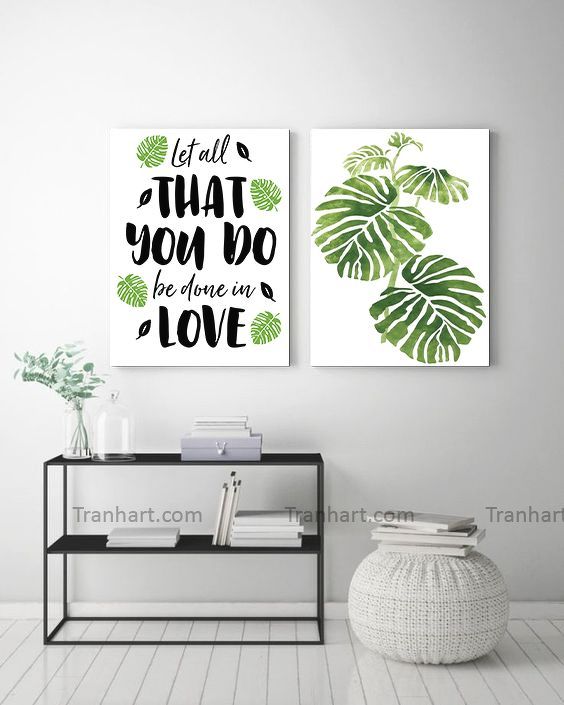 Bộ tranh tình yêu màu xanh - 40x60cm