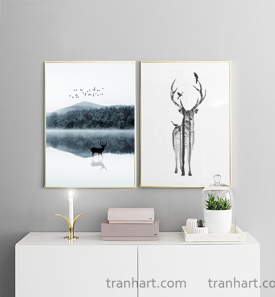 Bộ tranh canvas mùa đông 02 - 60x80cm