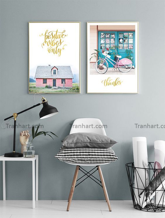 Bộ tranh canvas sắc hồng r1 - 60x80cm