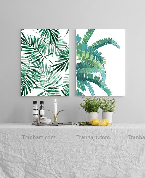 Bộ tranh canvas lá T1 - 30x40cm