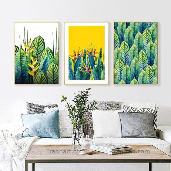 Bộ tranh canvas lá - 40x60cm