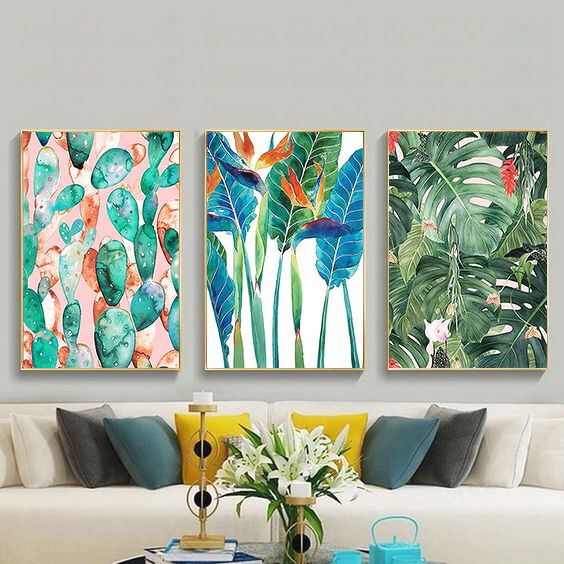 Tranh canvas vui tươi nhiệt đới 09 - 60x80cm