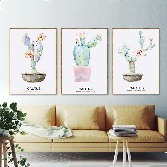 Tranh canvas hoa sương rồng 013 - 30x40cm