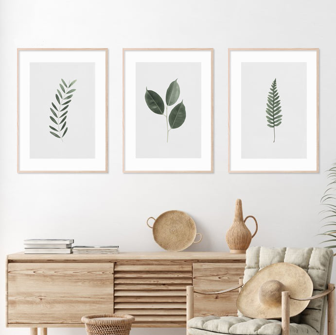 Bộ 3 tranh canvas nhiệt đới 090 - 30x40cm
