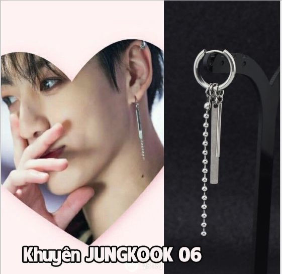 Khuyên tai của jungkook chàng trai đpẹ tựa hoa