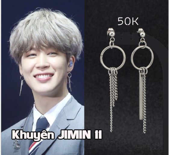 Khuyên tai tròn dài Jimin