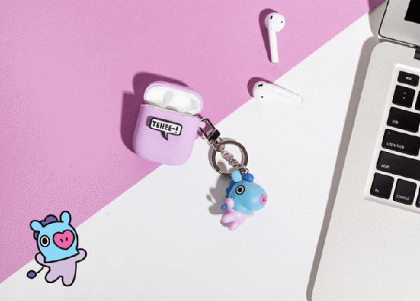 offical bt21 airpod case figure