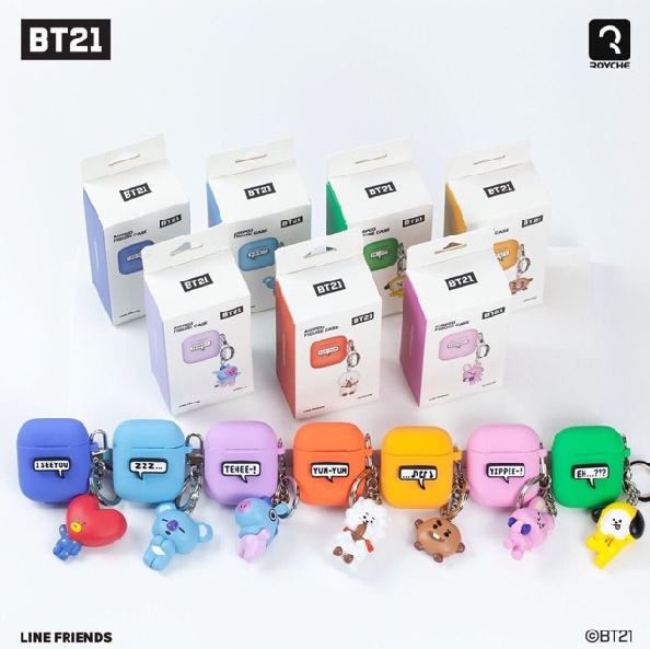 offical bt21 airpod case figure