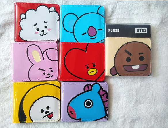 VÍ GẬP DA BÓNG BT21​