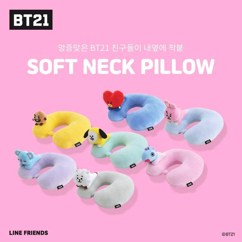 BT21 SOFT NECK PILLOW ( gỗi chữ U )