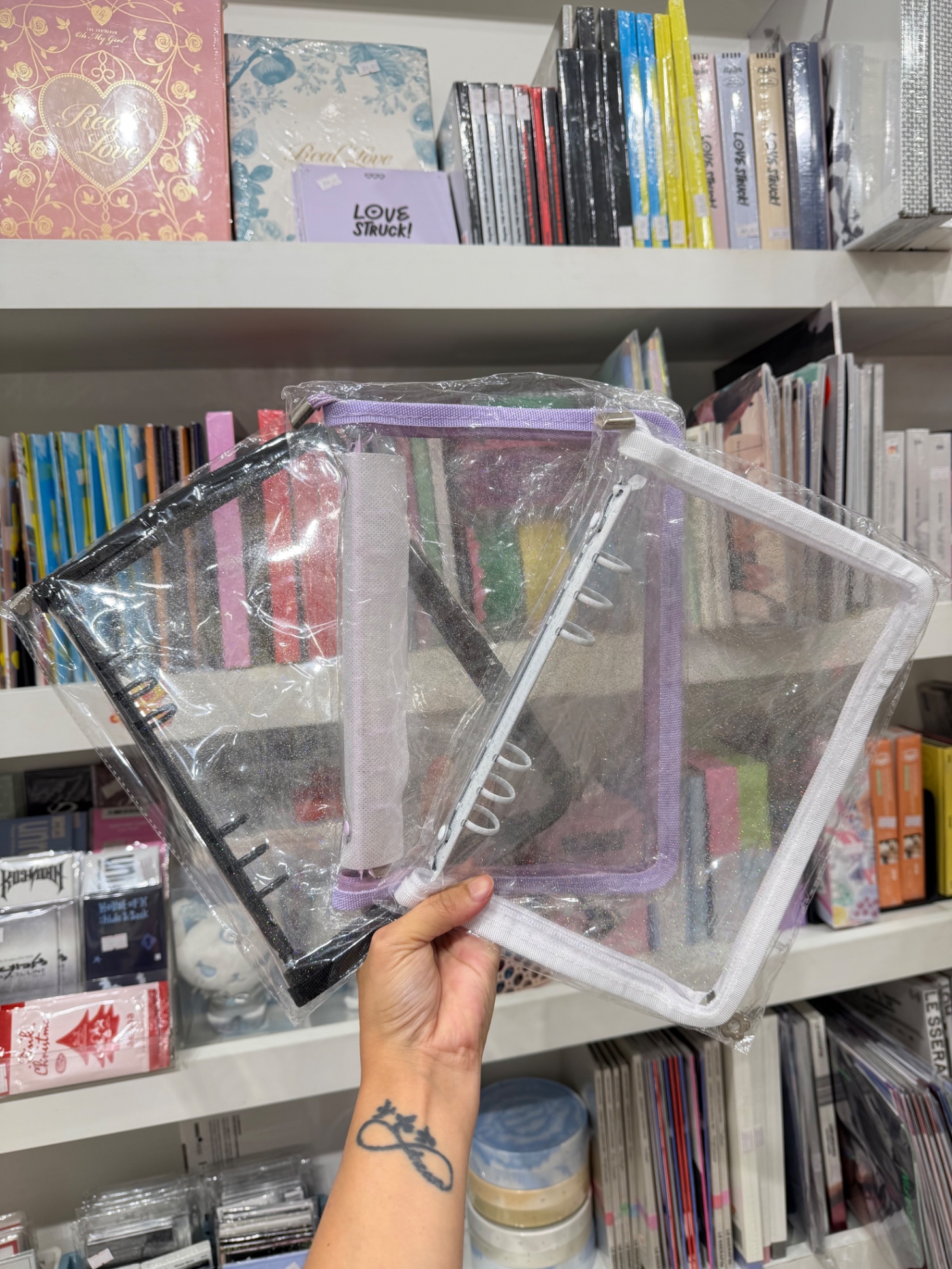 Sổ Binder A5 kéo khóa lấp lánh