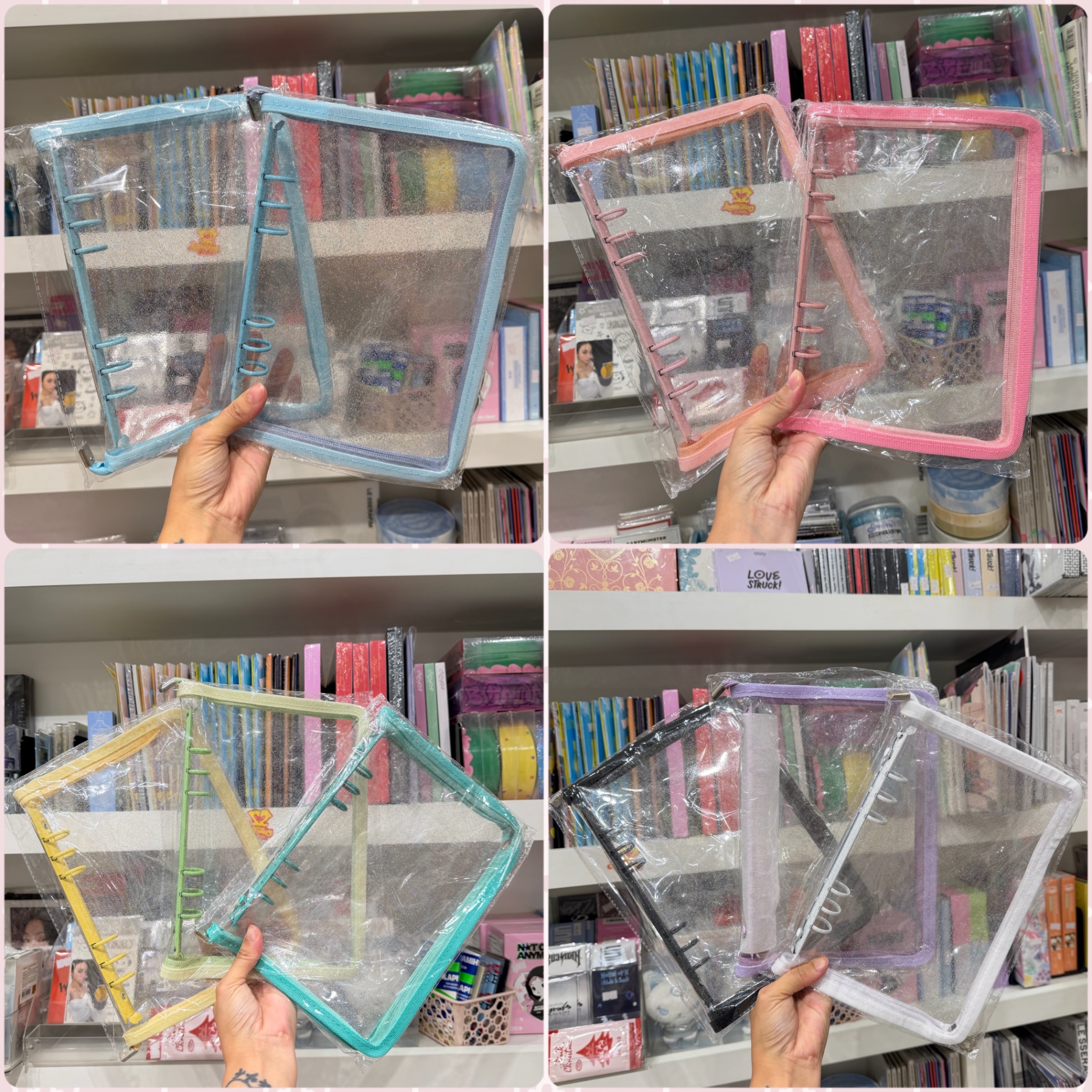 Sổ Binder A5 kéo khóa lấp lánh