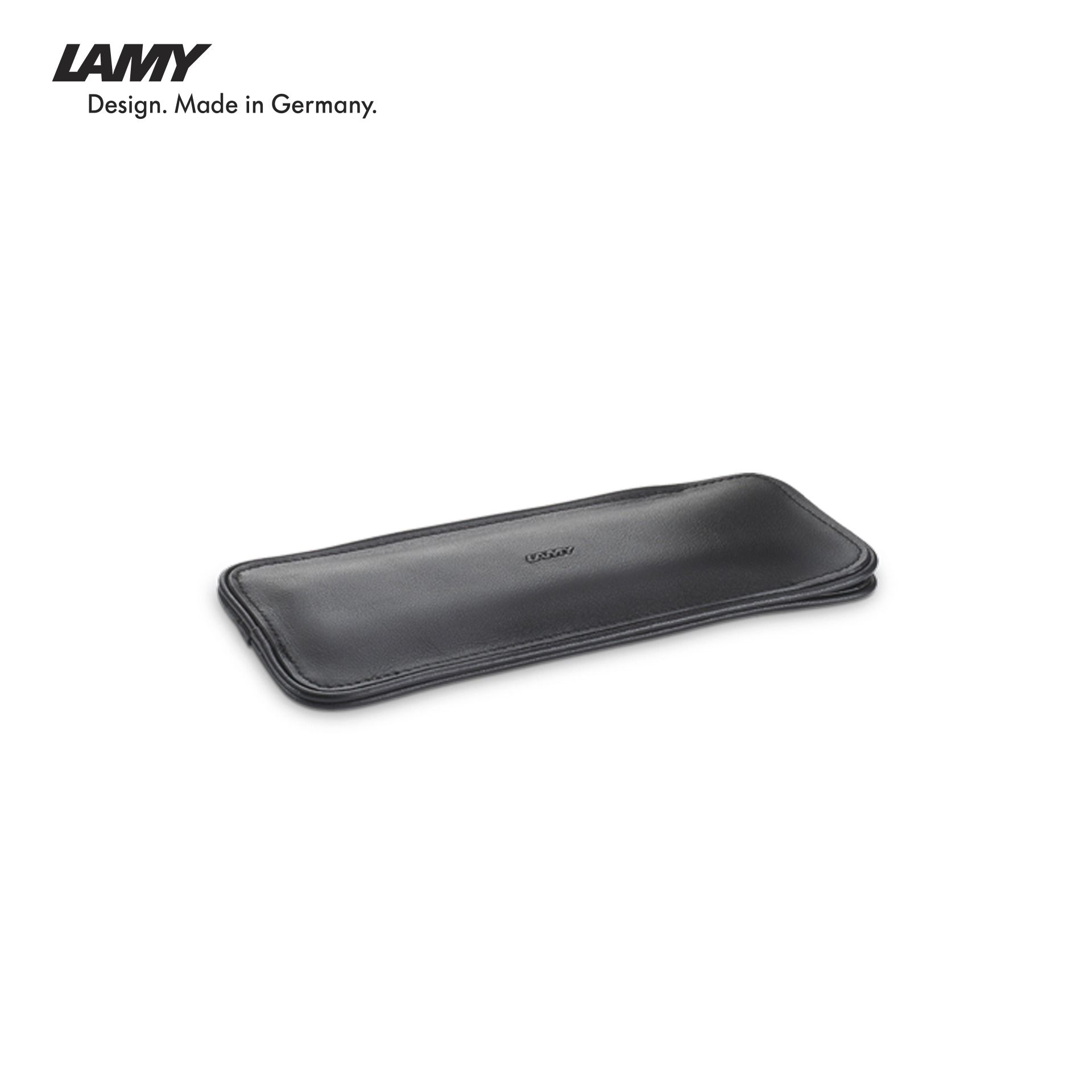 Bao Da Lamy - A 401 ( đen trơn dẹt- đựng 2 bút)