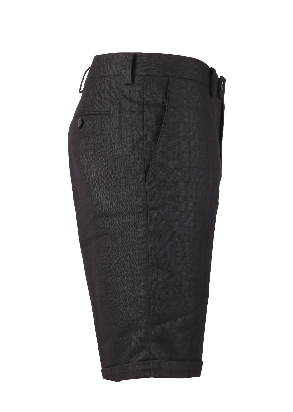 Quần ngố caro đen S30