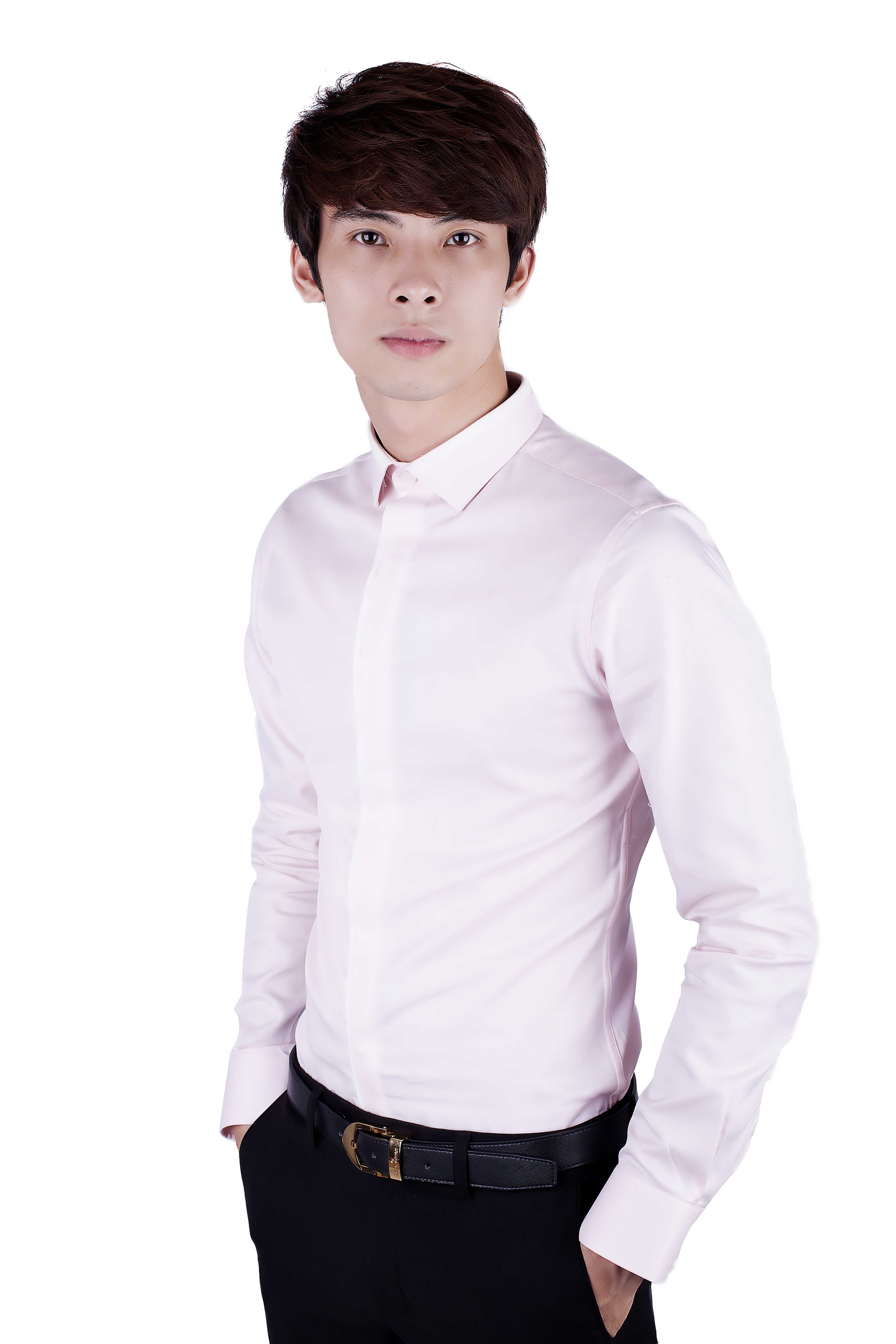SM hồng viền cổ, nẹp khuy trắng