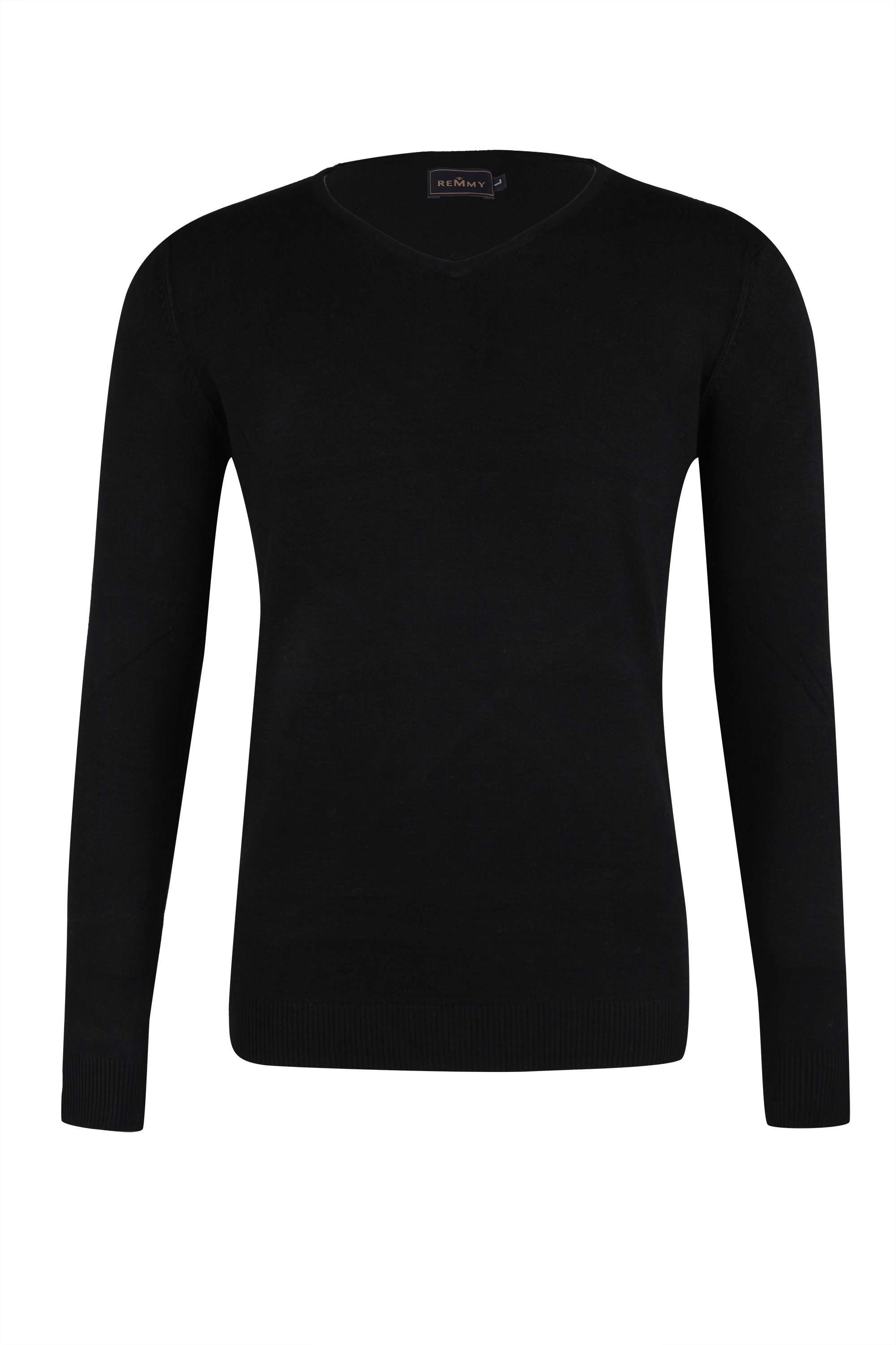 AL cổ tim trơn đen sz M