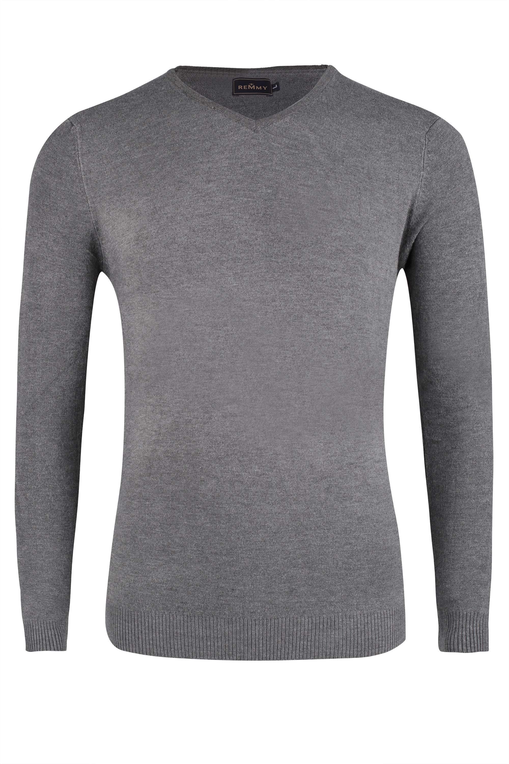 AL cổ tim trơn màu ghi sz M
