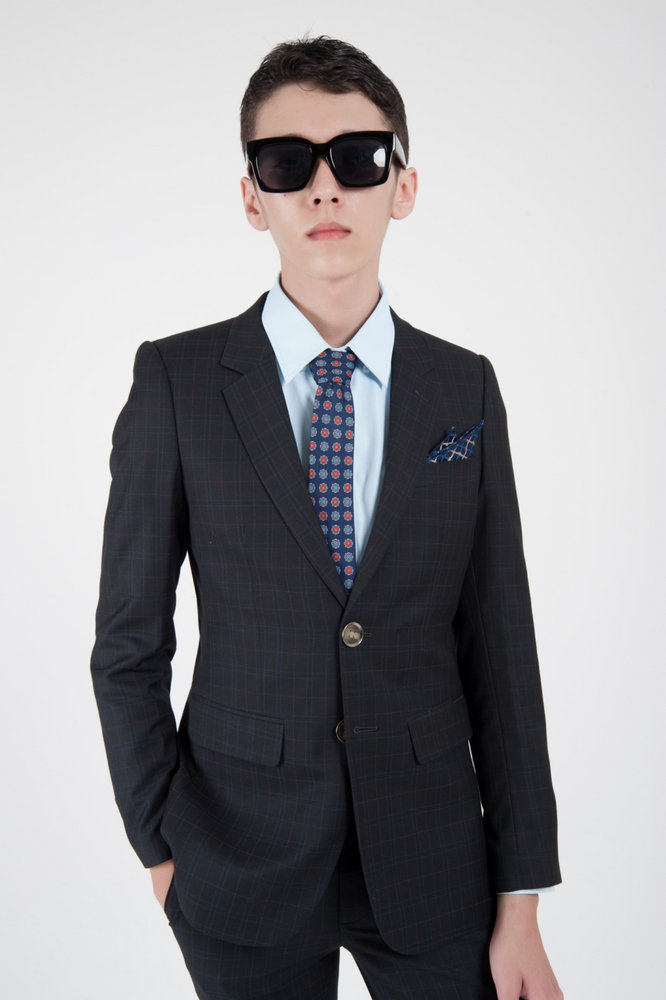 Vest xanh tt, kẻ vuông chỉ xanh đỏ,1 hàng khuy
