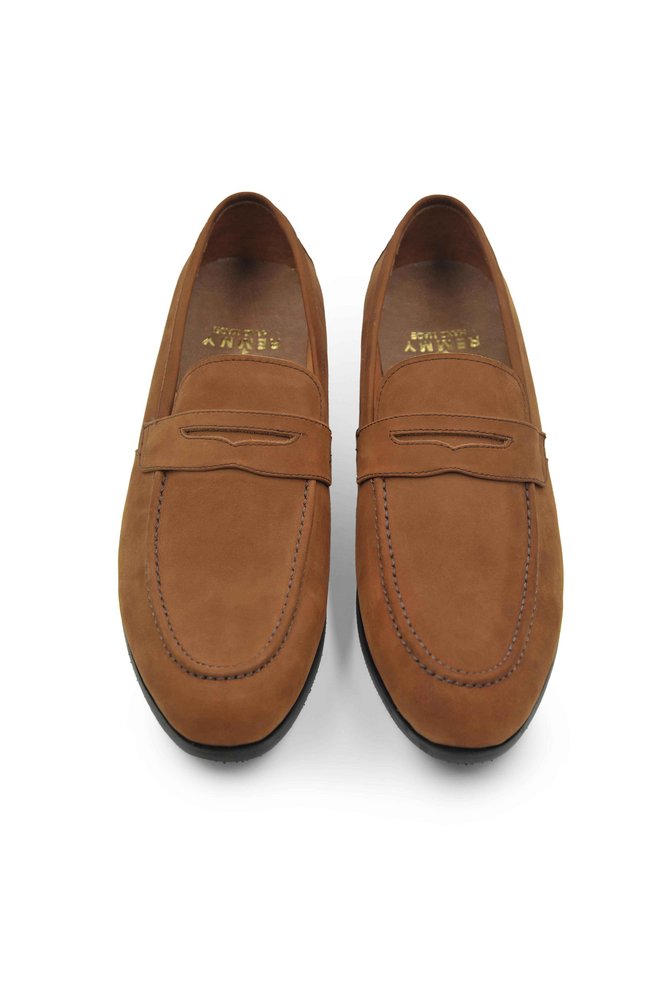 Giày da lộn nâu, băng khoét sz 38
