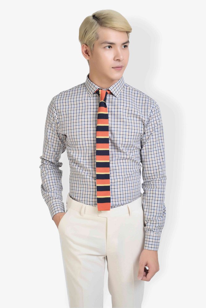 SM kẻ caro nâu vàng RM GC, DT
