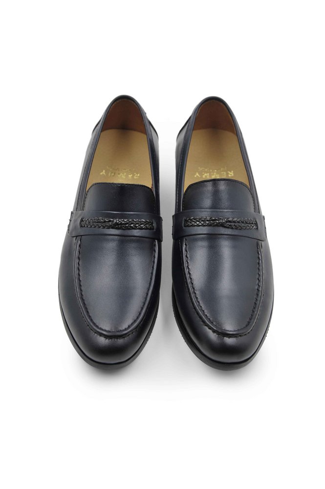 Giày da xanh, băng luồn dây kép sz 38