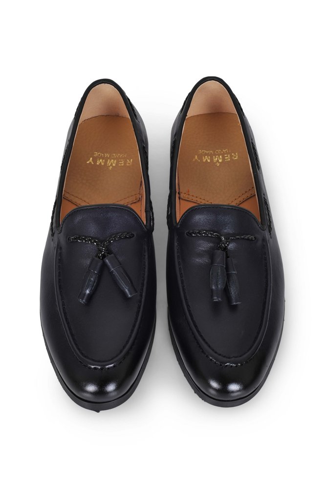 Giày da xanh, chuông cụp luồn dây đen sz 38