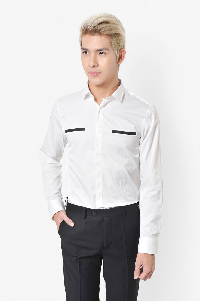 SM trắng ngà RM, 2ngực kẻ đen chạy gân trắng GC, DT