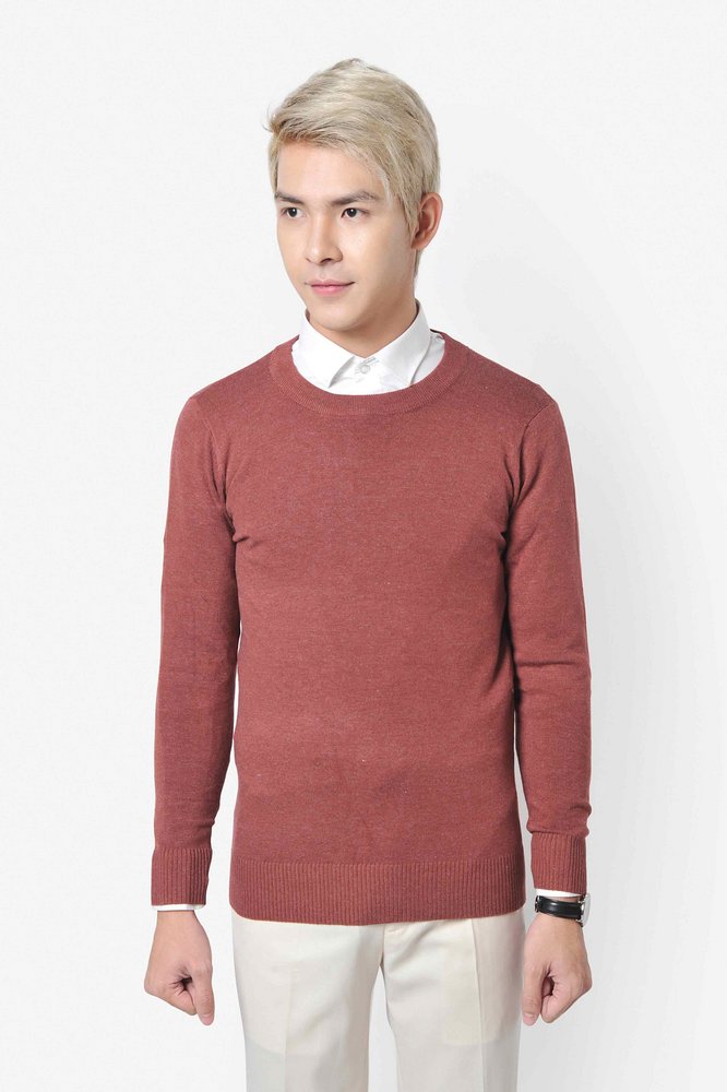 AL bã trầu cổ tròn len mịn sz L
