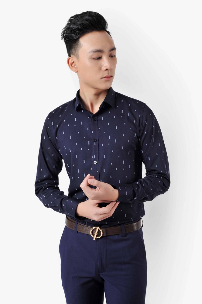 SM xanh tt họa tiết vạch trắng LC, DT