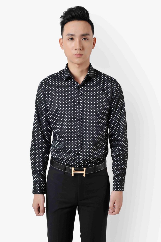 SM đen chấm bi trắng to LC, DT