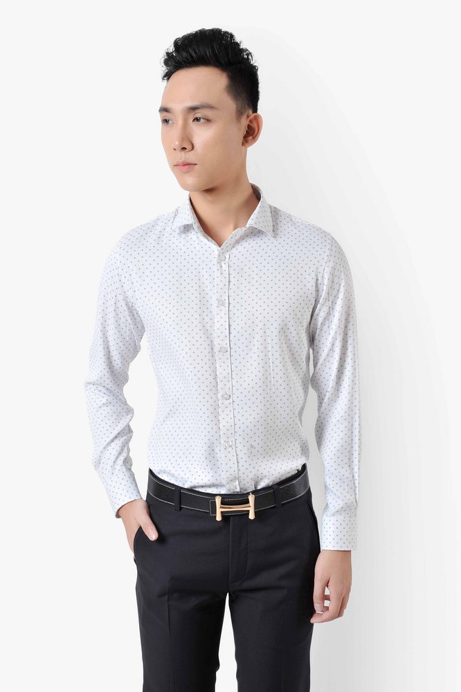 SM trắng họa tiết hoa thị DT