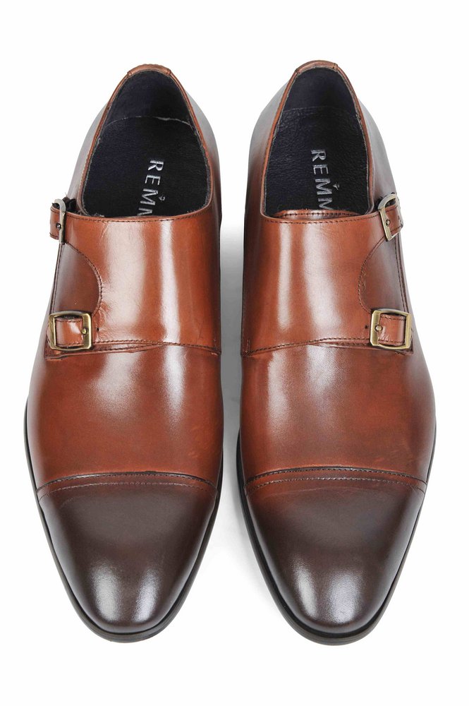 Giày nâu mũi đen 2đai khóa sz 41