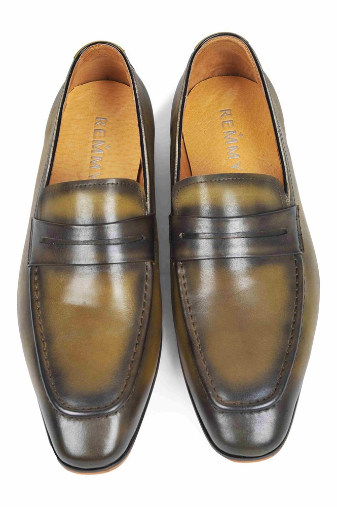 Giày da xanh rêu sz 38