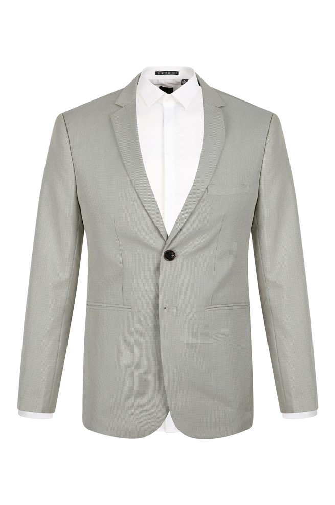 Vest xanh nõn chuối nhạt, kẻ caro, 1 hàng khuy, 2 cúc