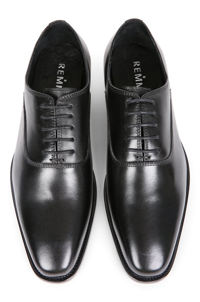 Giày oxfort đen trơn buộc dây sz 39