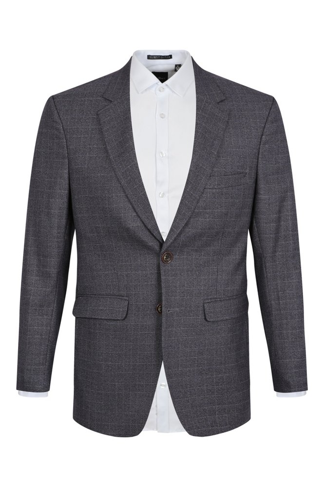 Vest ghi đậm, kẻ ô vuông trắng, 2 cúc sz XS