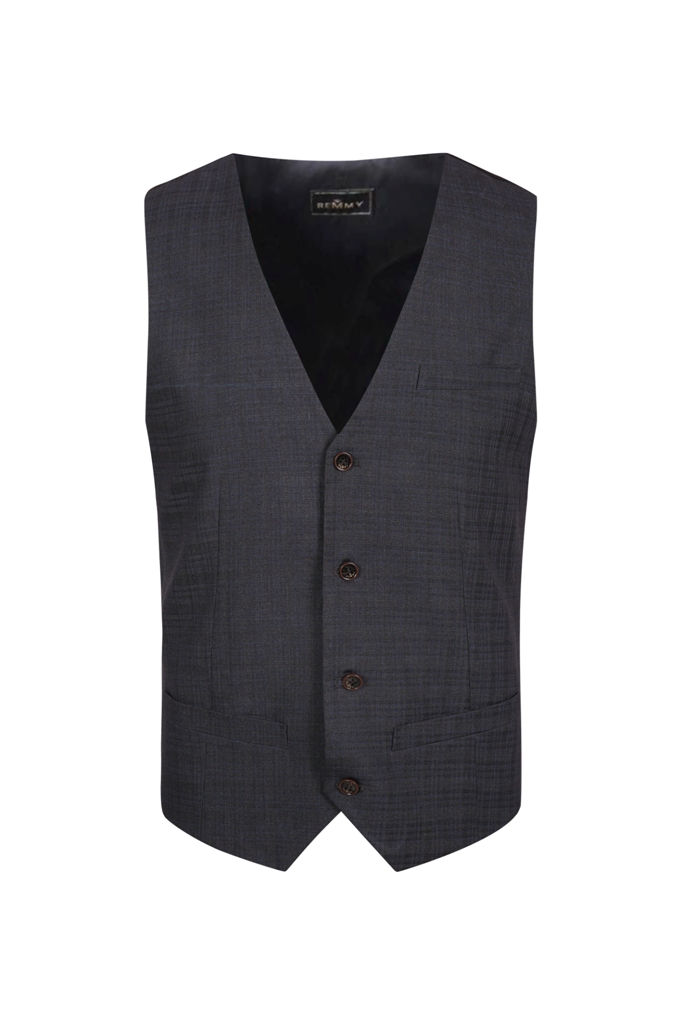 ZV ghi đậm, kẻ chìm xanh, 2 cúc sz XL