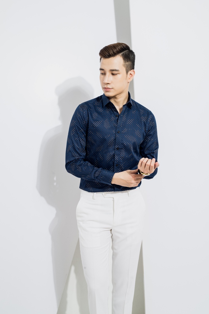 SM xanh tt, chấm bi xanh- trắng